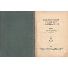 Příležitostné proslovy a deklamace - Václav Chalupský